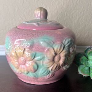 Vintage 1940 Hull Pottery Sun Glow Grease Jar #53 | Collectible USA Pottery